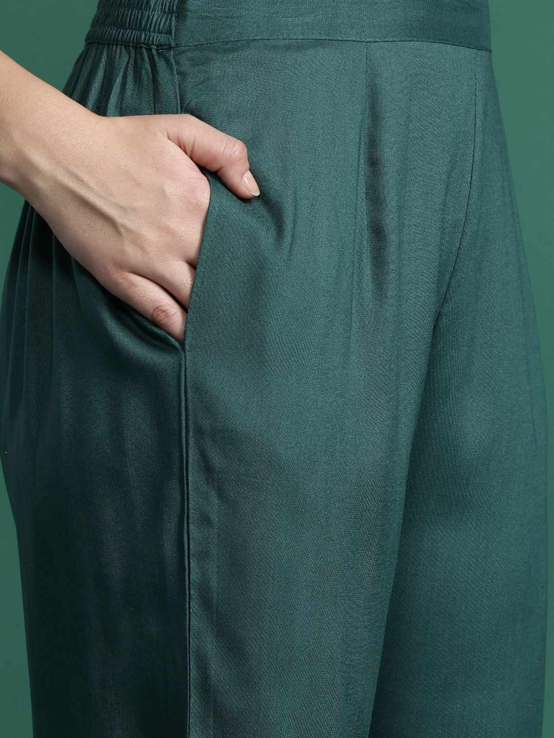 Indo Era Ethnic Motifs Embroidered Kurta with Trousers & With Dupatta