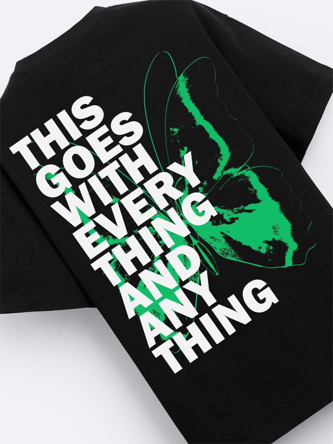 ADRO Men Typography Printed Round Neck Cotton Oversized T-Shirt