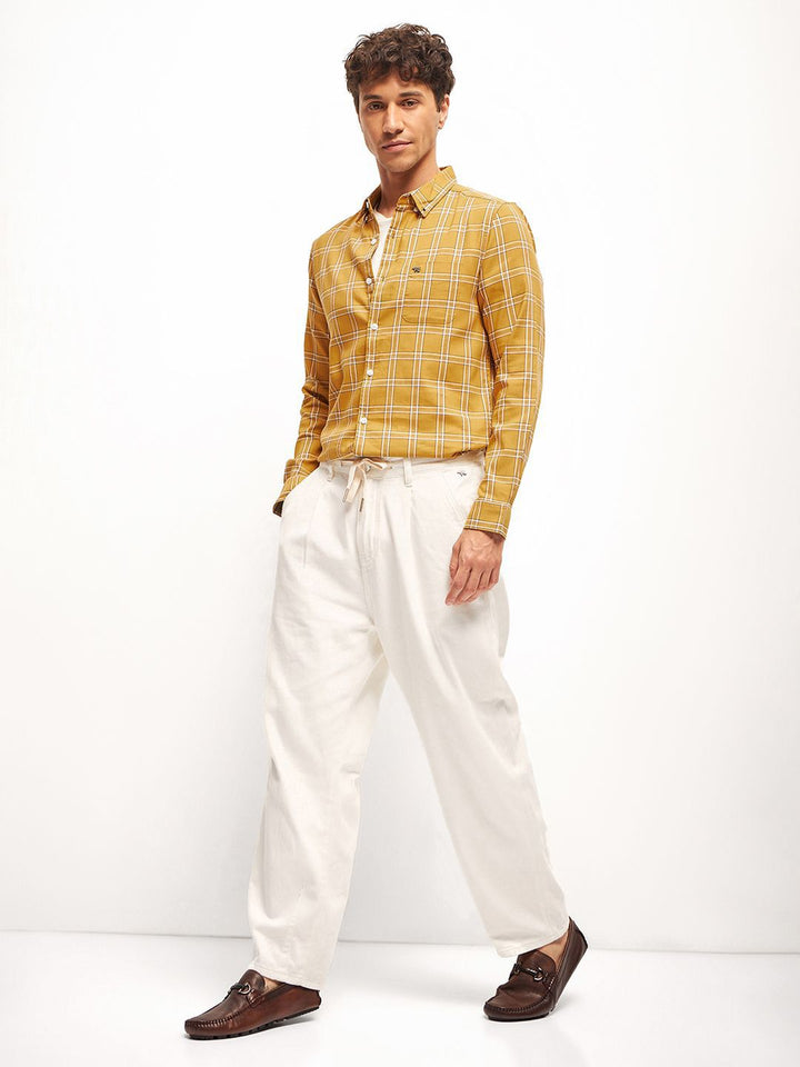 THE BEAR HOUSE Men Slim Fit Opaque Checked Casual Shirt