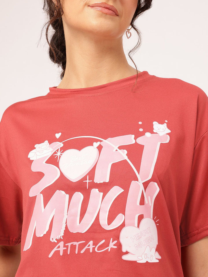 DressBerry Soft Streetwear Printed Relaxed Fit T-shirt