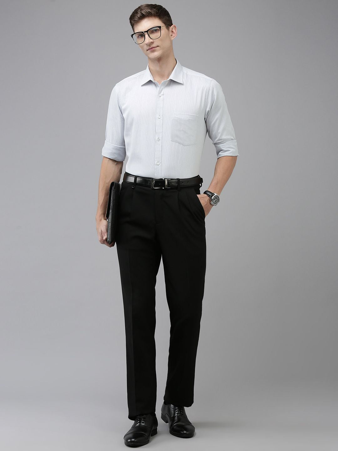 Park Avenue Slim Fit Textured Pure Cotton Formal Shirt