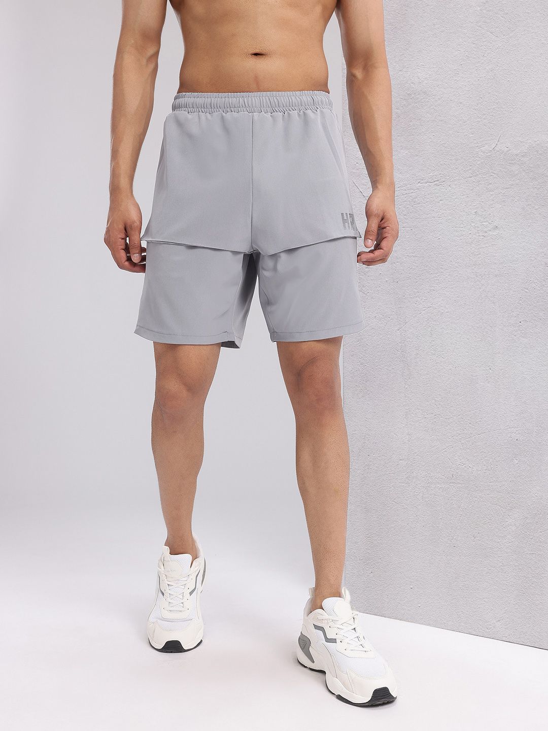 HRX by Hrithik Roshan Men Brand Logo Print Mid-Rise Training Shorts