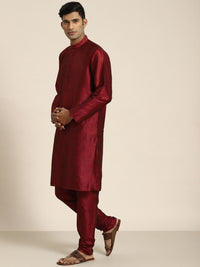 SOJANYA Men Maroon Jacquard Kurta