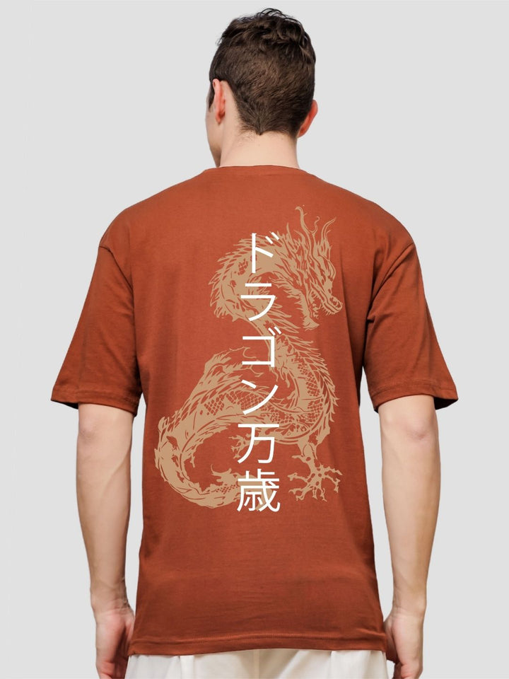 ADRO Men Printed V-Neck Applique T-shirt