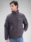 SPYKAR Men Solid Padded Regular Fit Jacket With Patchwork