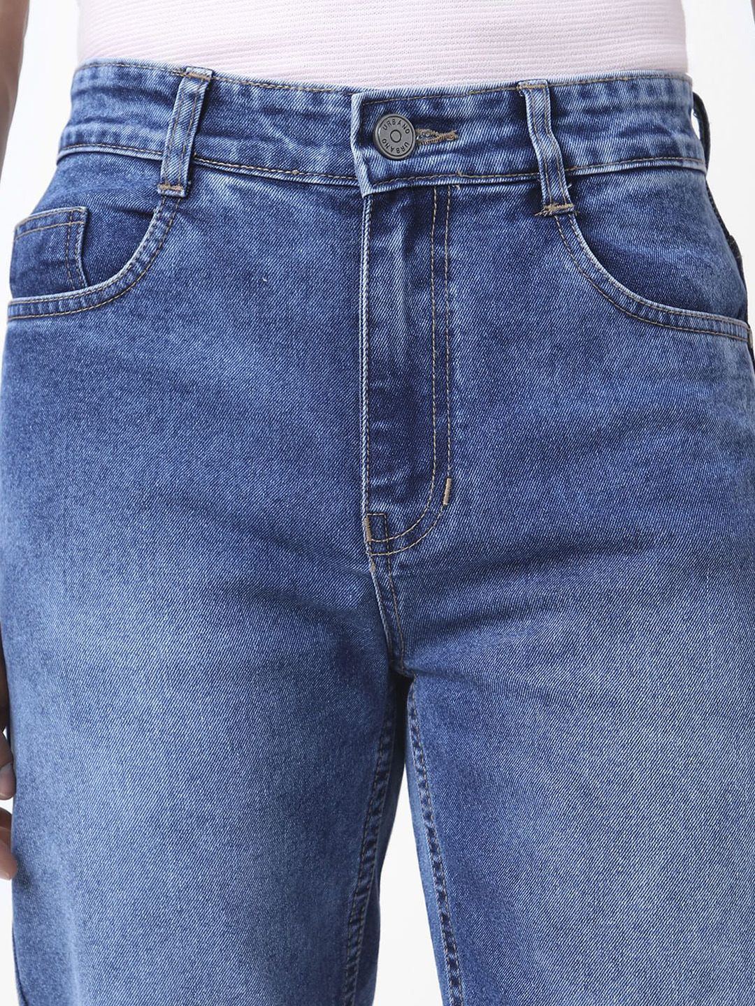 Urbano Fashion Men Straight Fit Heavy Washed Jeans Stretchable