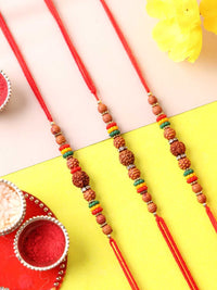 PANASH PANASH- Set of 6 Rudraksha Rakhis with Roli Chawal