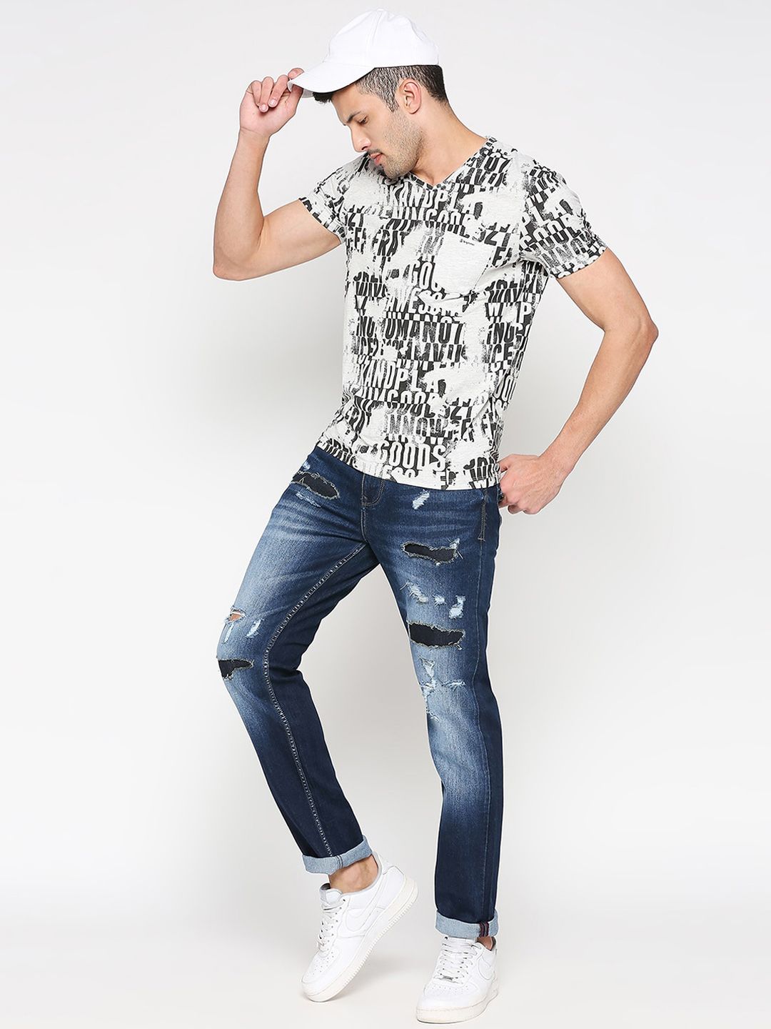 Being Human Men Mildly Distressed Heavy Fade Slim Fit Jeans