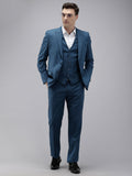 Park Avenue Reka Bentuk Self Textured Single Breasted Fit Regular 3 Piece Party Suits