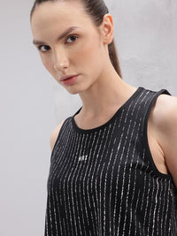 HRX by Hrithik Roshan Vertical Stripes Rapid-Dry Training Tank T-shirt