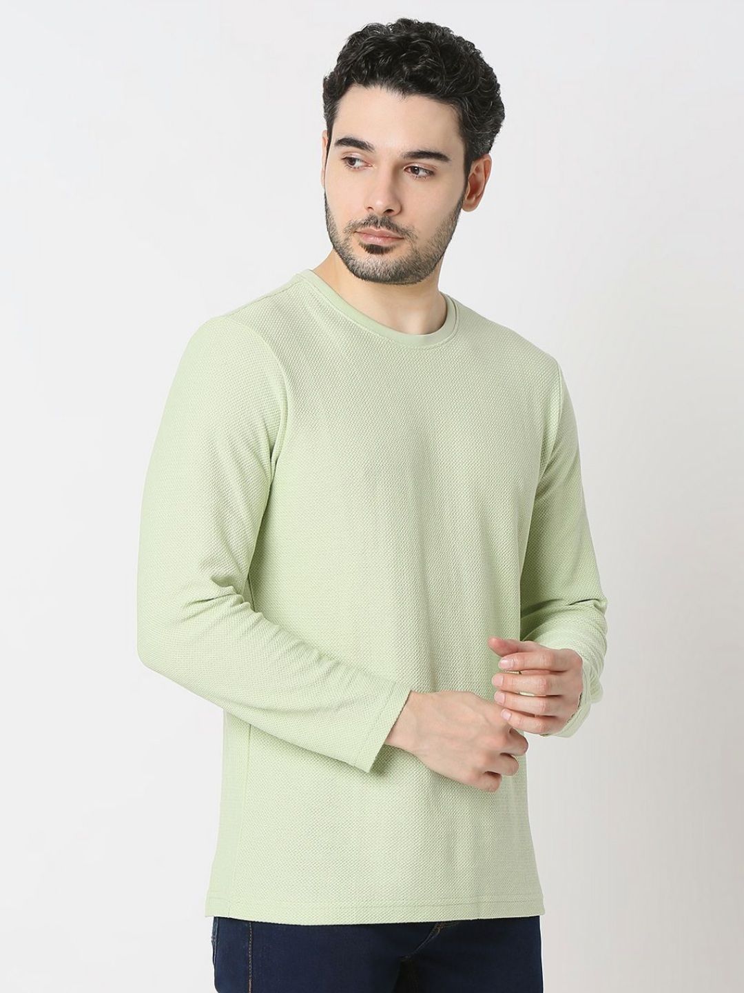 SPYKAR Men Solid Round Neck Cotton T-shirt