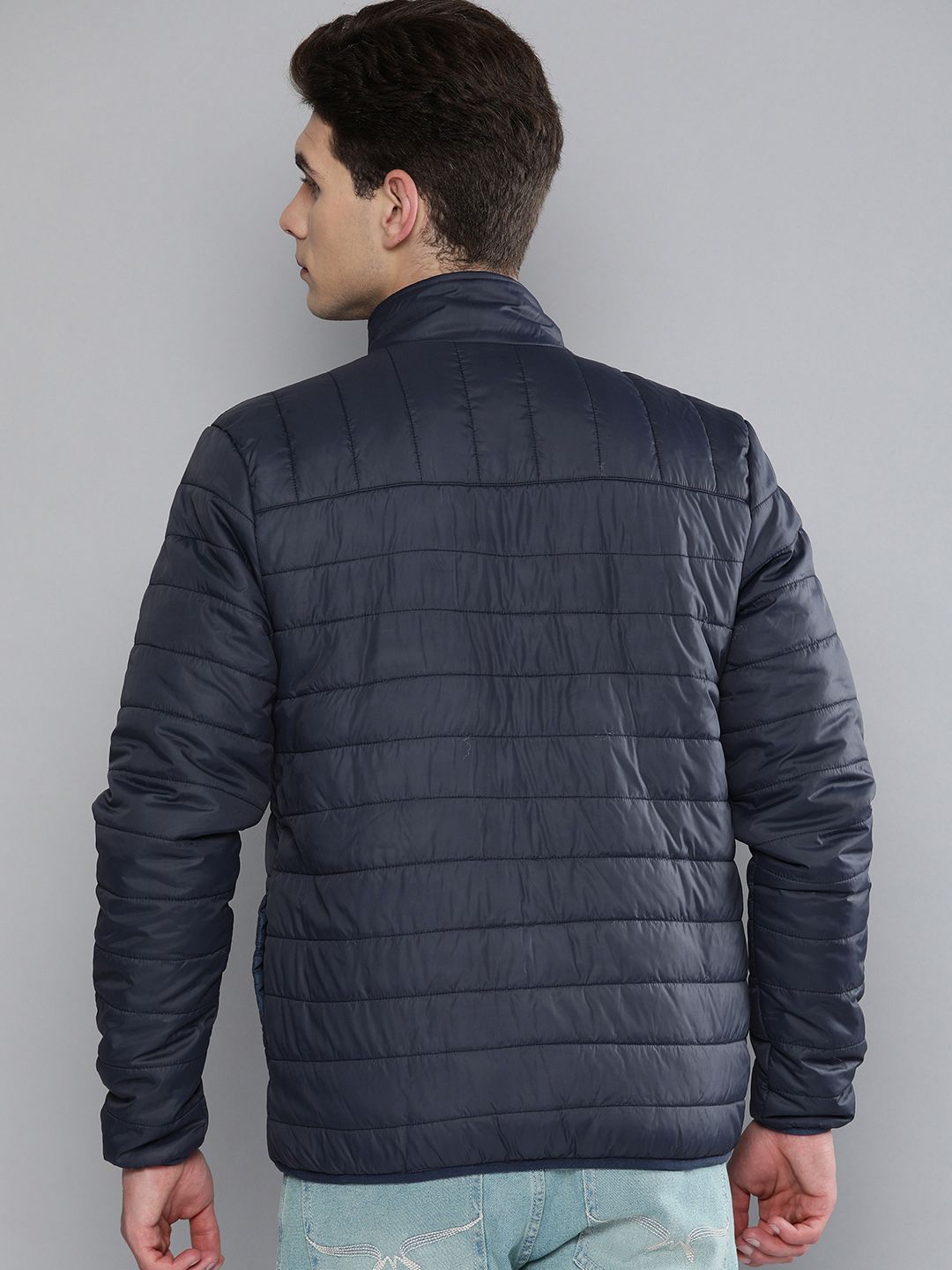 The Indian Garage Co Men Zip-Jacket Slim Fit Puffer Jacket