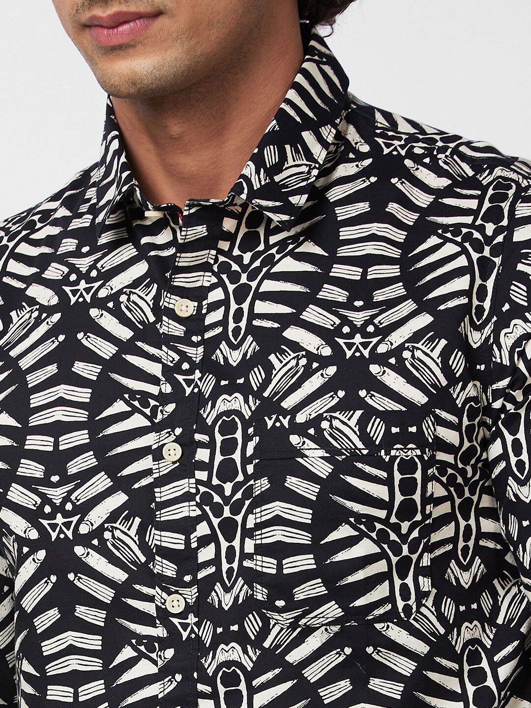 SPYKAR Men Slim Fit Printed Cotton Casual Shirt
