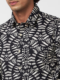 SPYKAR Men Slim Fit Printed Cotton Casual Shirt