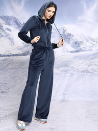 Tokyo Talkies Hooded Tube Top with Sweatshirt And Cargo Wide Leg Pant Co-Ords