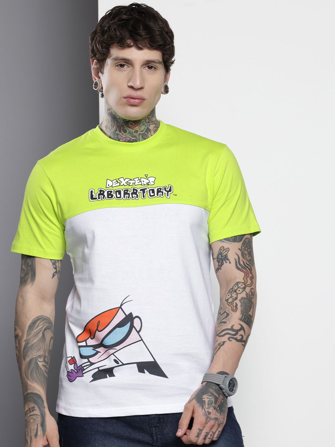 The Indian Garage Co Pure Cotton Tom & Jerry Printed Slim Fit T-shirt