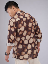VASTRADO Men Classic Slim Fit Opaque Printed Casual Shirt
