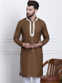 SOJANYA Mandarin Collar Pure Cotton Kurta