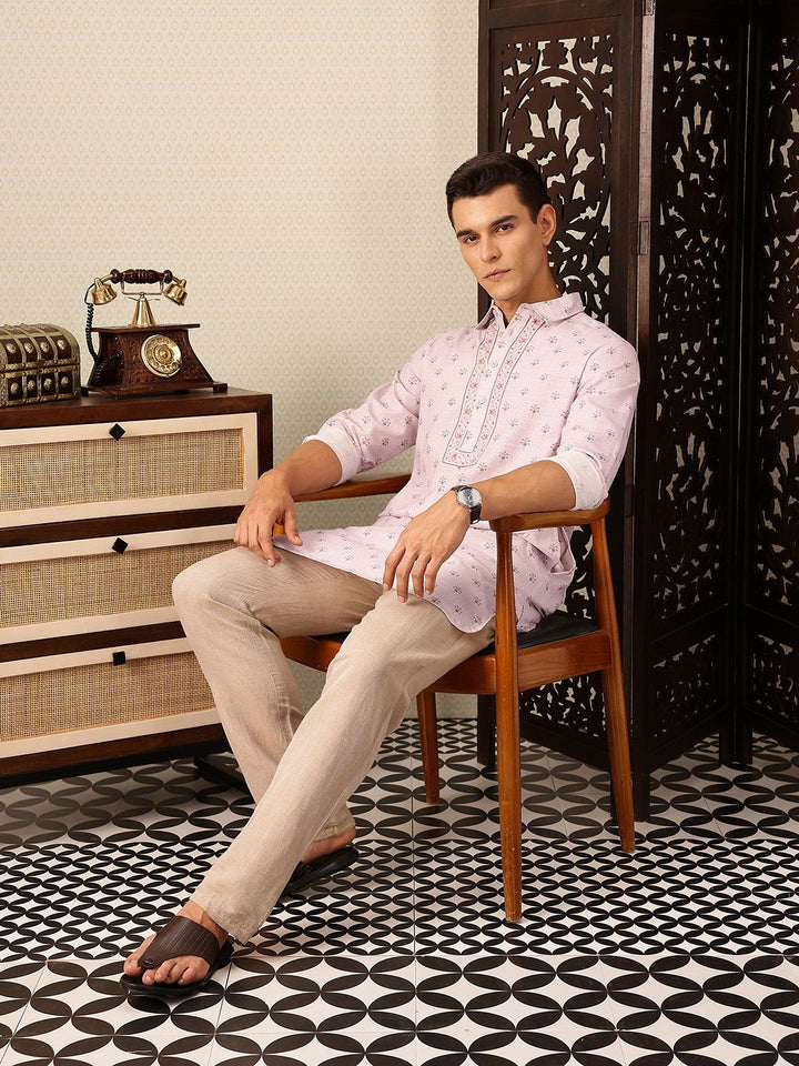 House of Pataudi Floral Printed Rozana Kurta