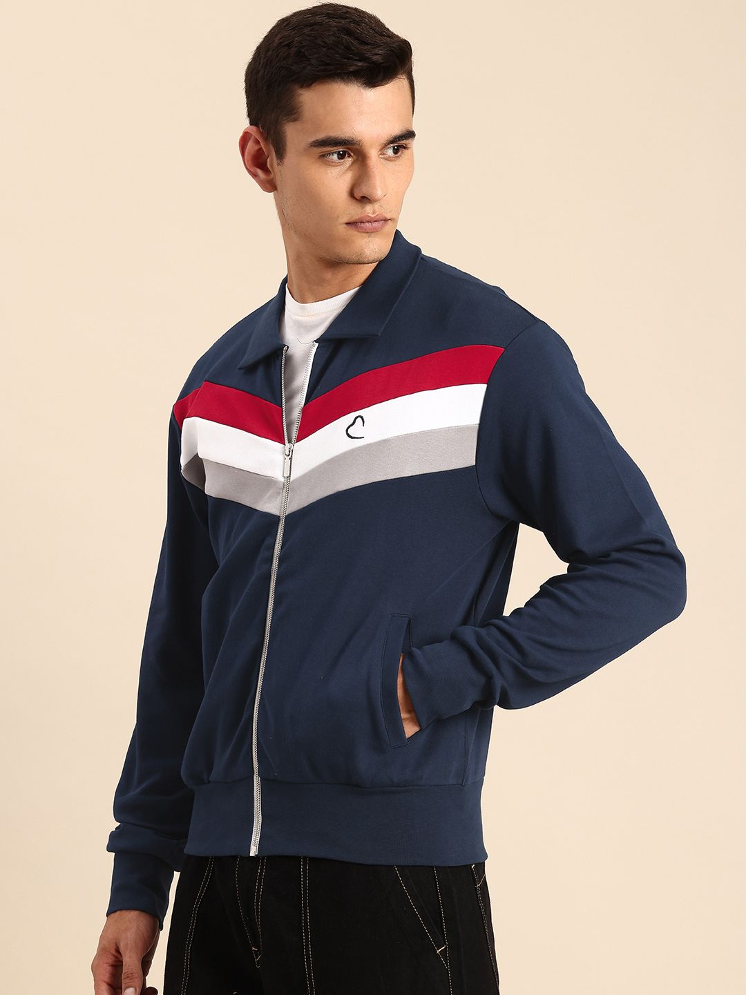 Being Human Striped Pure Cotton Sweatshirt