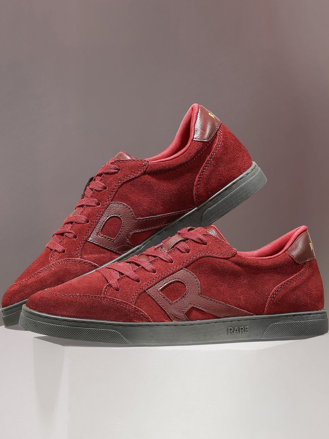 RARE RABBIT Men Suede Slip-On Sneakers