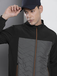 The Indian Garage Co Men Colourblock Zip-Front Bomber Jacket
