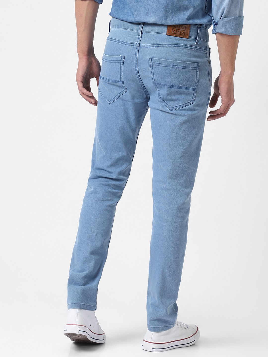 Urbano Fashion Men Blue Slim Fit Mid-Rise Clean Look Stretchable Jeans