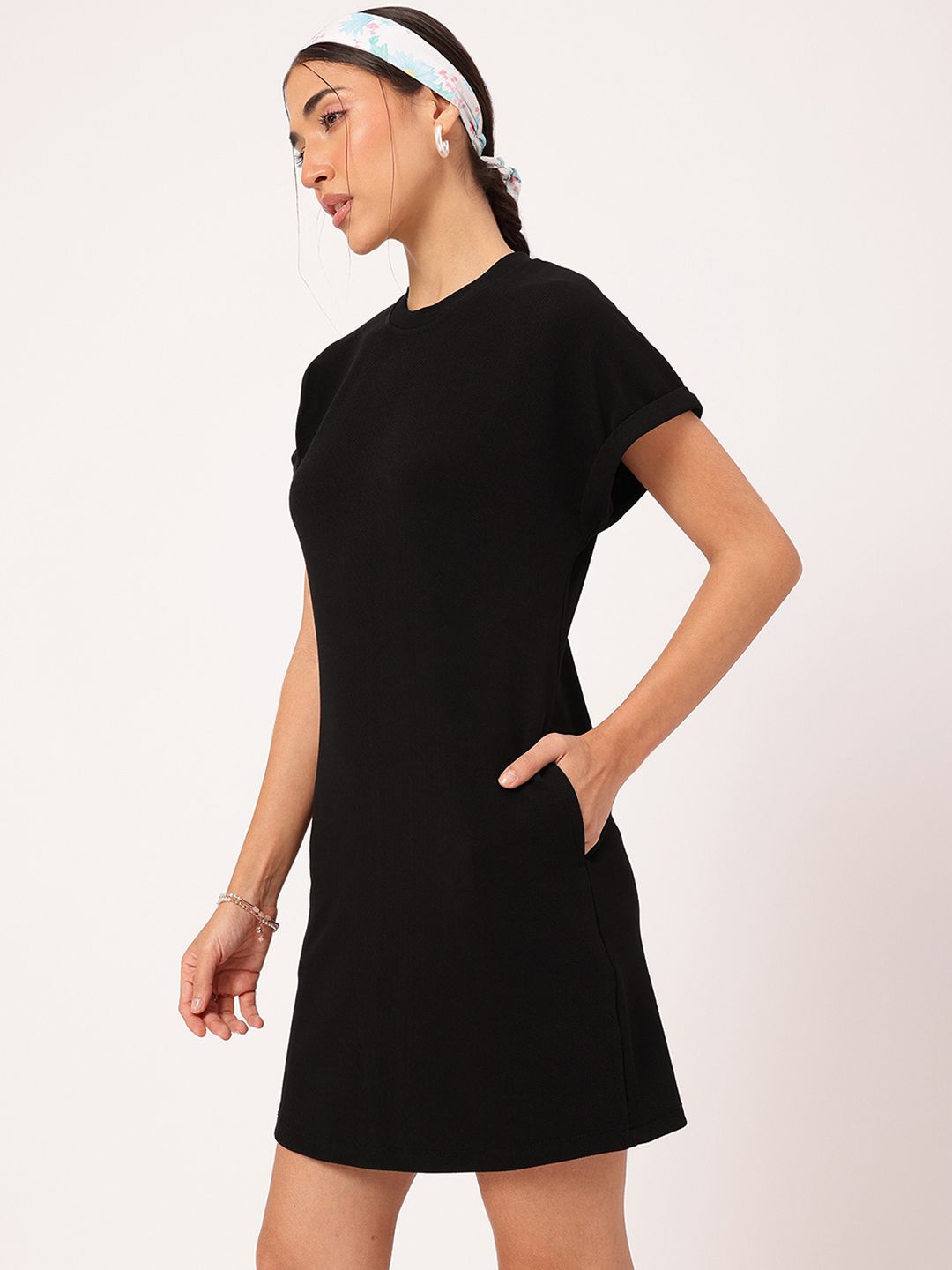 DressBerry Confident Comfy Extended Sleeves Mini Dress