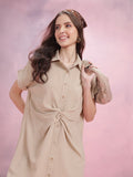 DressBerry Twisted Detailed Shirt-Style Dress