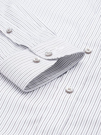 Raymond Men Pure Cotton Slim Fit Striped Formal Shirt