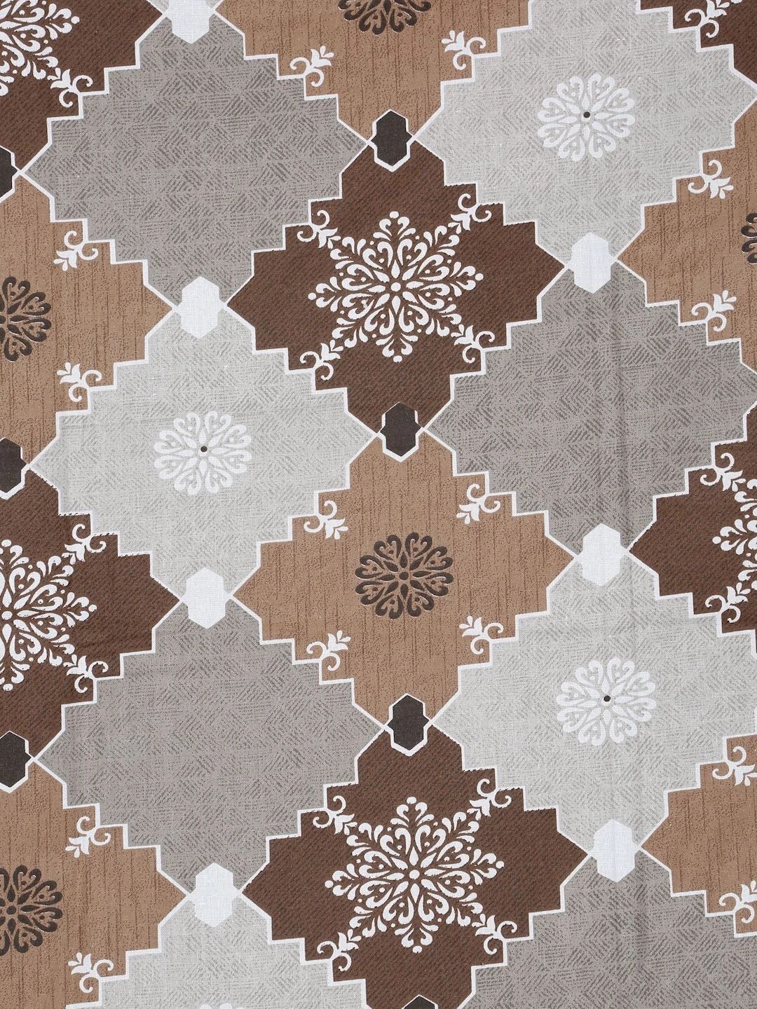 Moda Rapido X KLOTTHE Brown Geometric 400 TC Single Bedsheet with 1 Pillow Covers