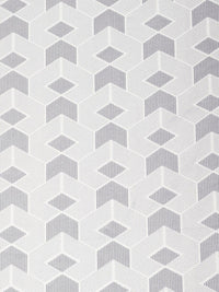 KLOTTHE Grey & White Geometric Printed 300TC Double King Bedsheet With 2 Pillow Covers