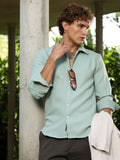 Campus Sutra  Comfort Interweave-Tactile Self Design Regular Fit Casual Shirt