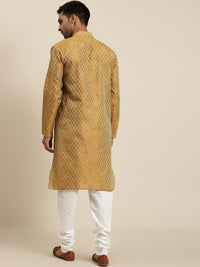 SOJANYA Motif Etnik Rekaan Tenun Kolar Mandarin Kurta Lurus Dengan Churidar