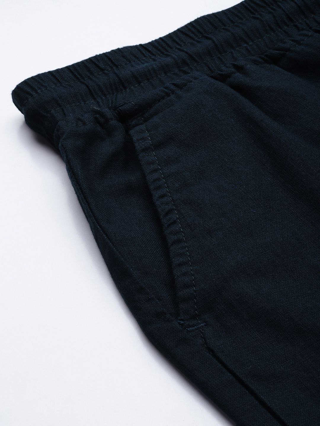 The Indian Garage Co Men Linen Cotton Slim Fit Cargo Shorts