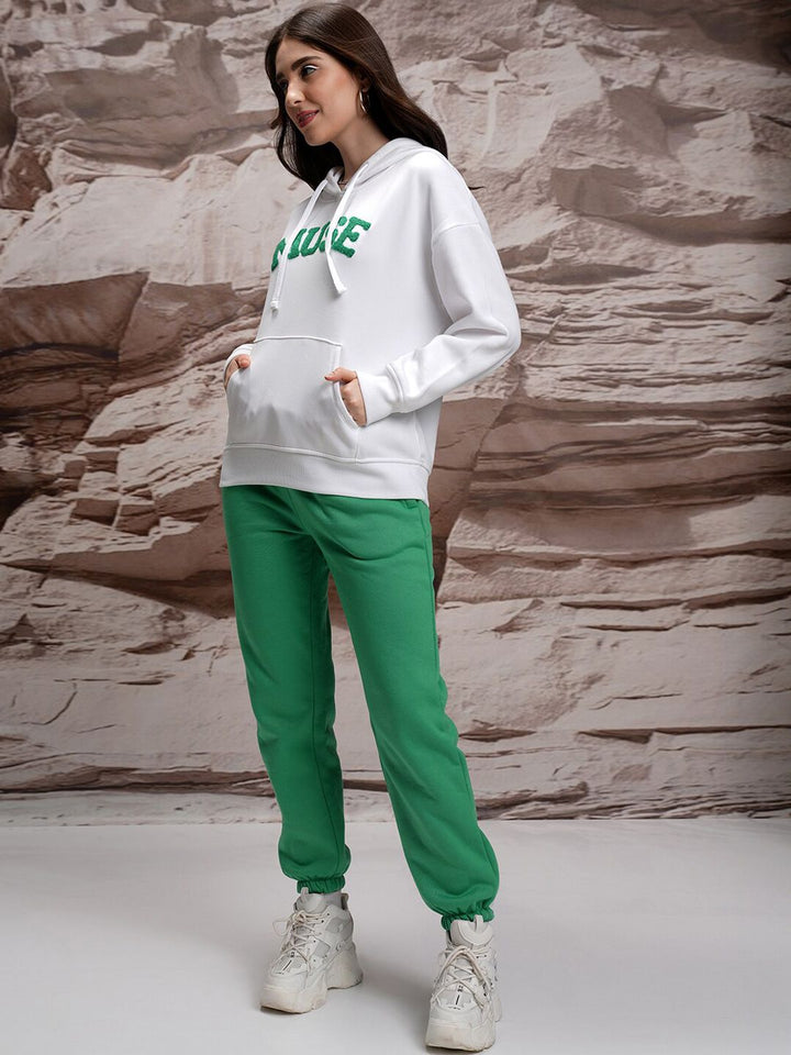 Tokyo Talkies Oversized Printed Hooded Sweatshirt & Joggers