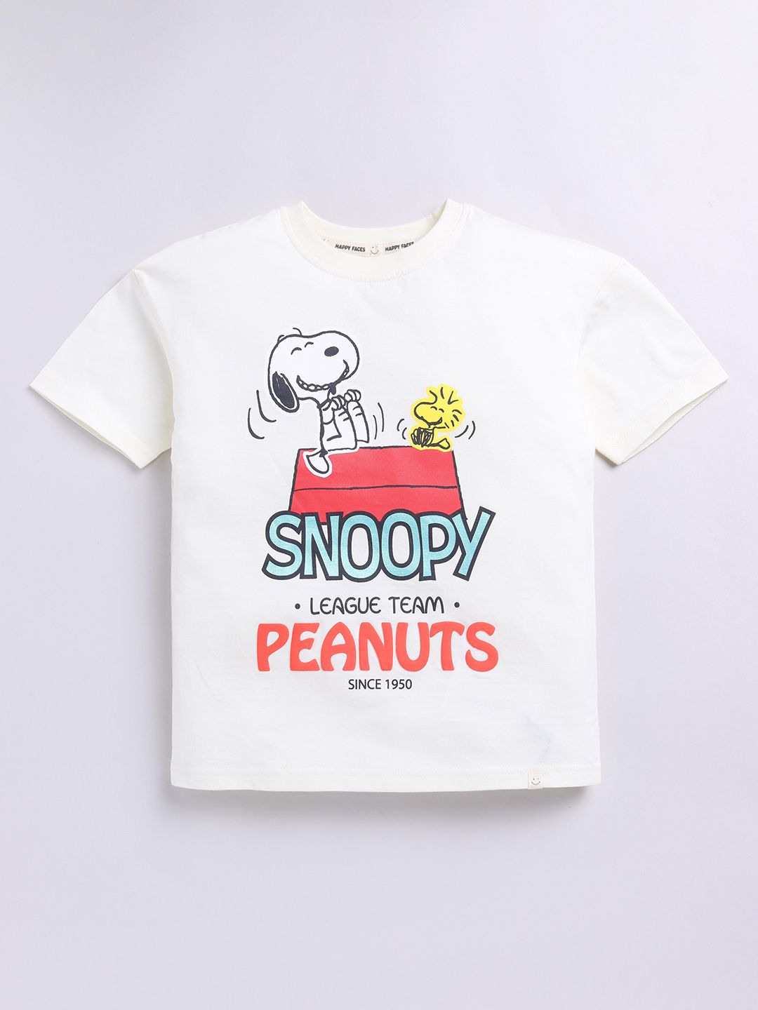 Happy Faces Boys Snoopy Print Pure Cotton T-shirt