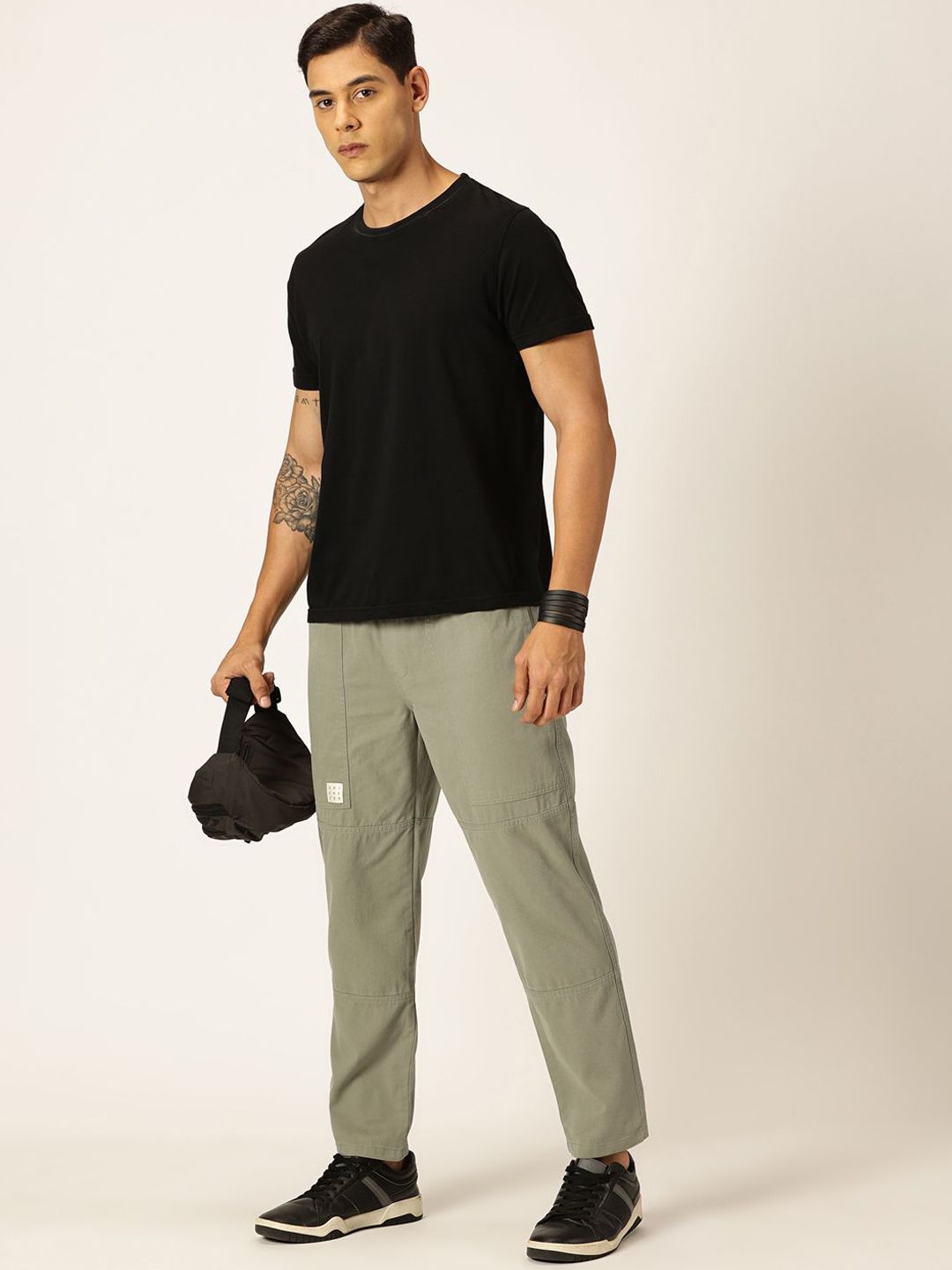 Thomas Scott Men Relaxed Loose Fit Cricket Club Collection Pure Cotton Easy Wash Trousers