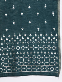 Libas Women Blue Chanderi Silk Gotta Patti Kurta with Palazzos & Dupatta