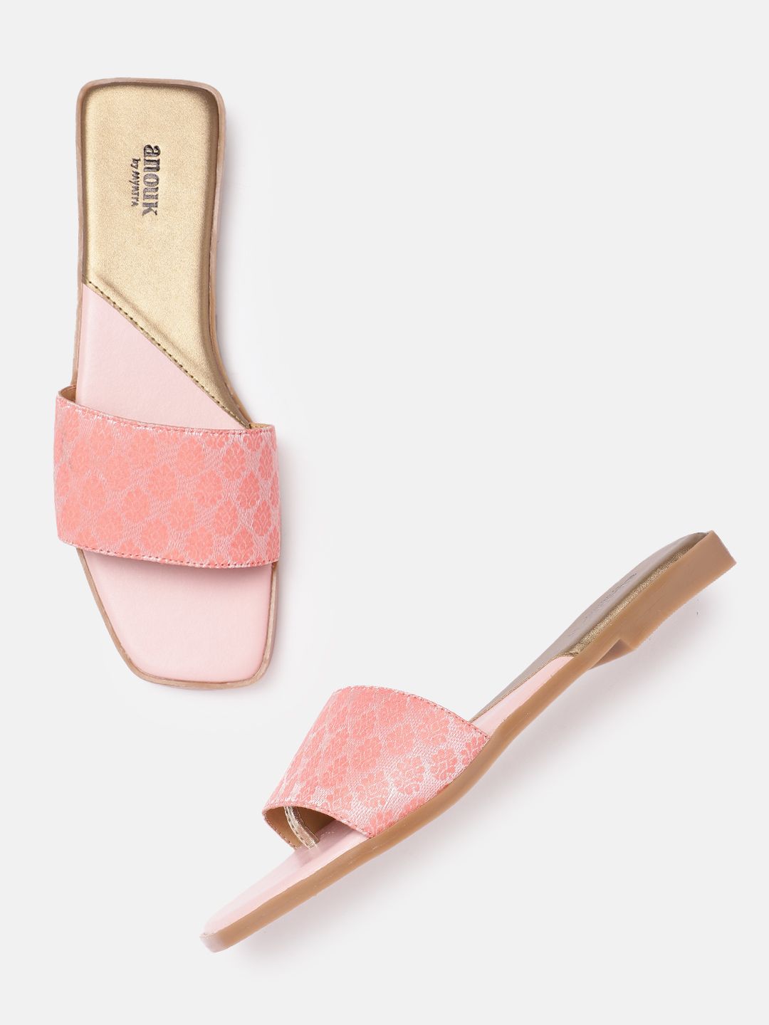 Anouk Women Woven Design Ethnic Open Toe Flats