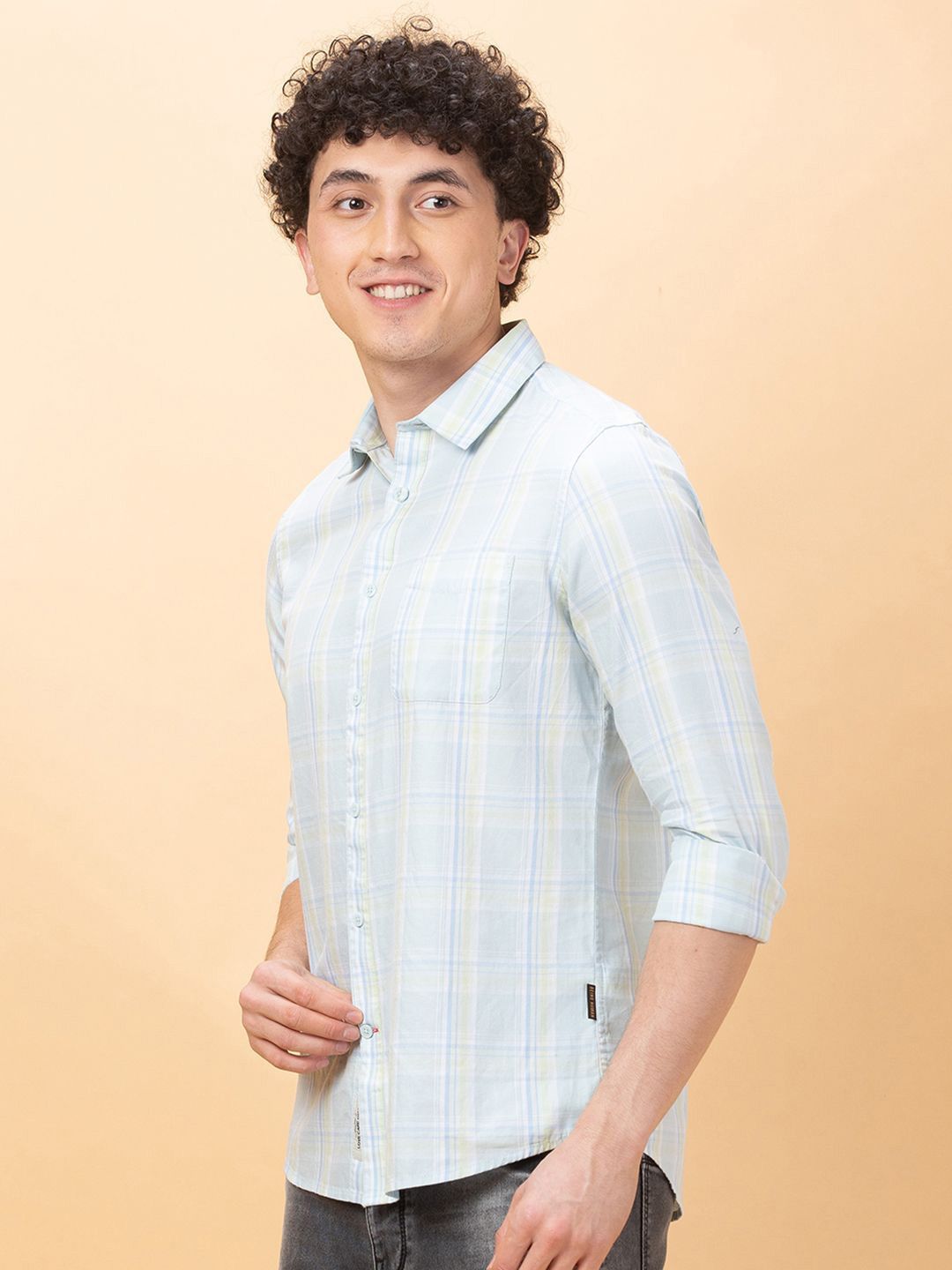 Being Human Men Slim Fit Opaque Checked Casual Shirt