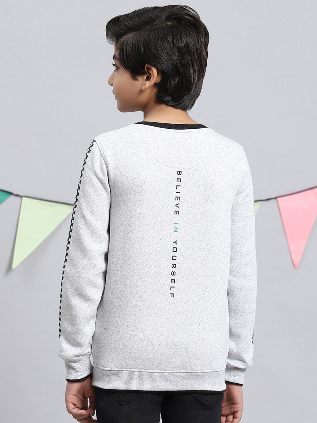 Monte Carlo Boys Typography Printed Pullover Sweatshirt