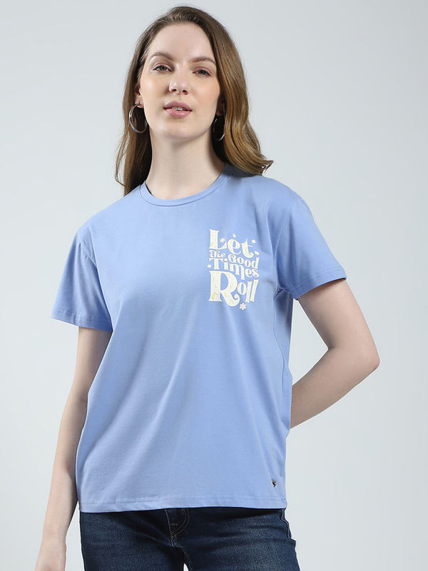 Monte Carlo Typography Printed Drop-Shoulder Sleeves T-Shirt Fit Fit