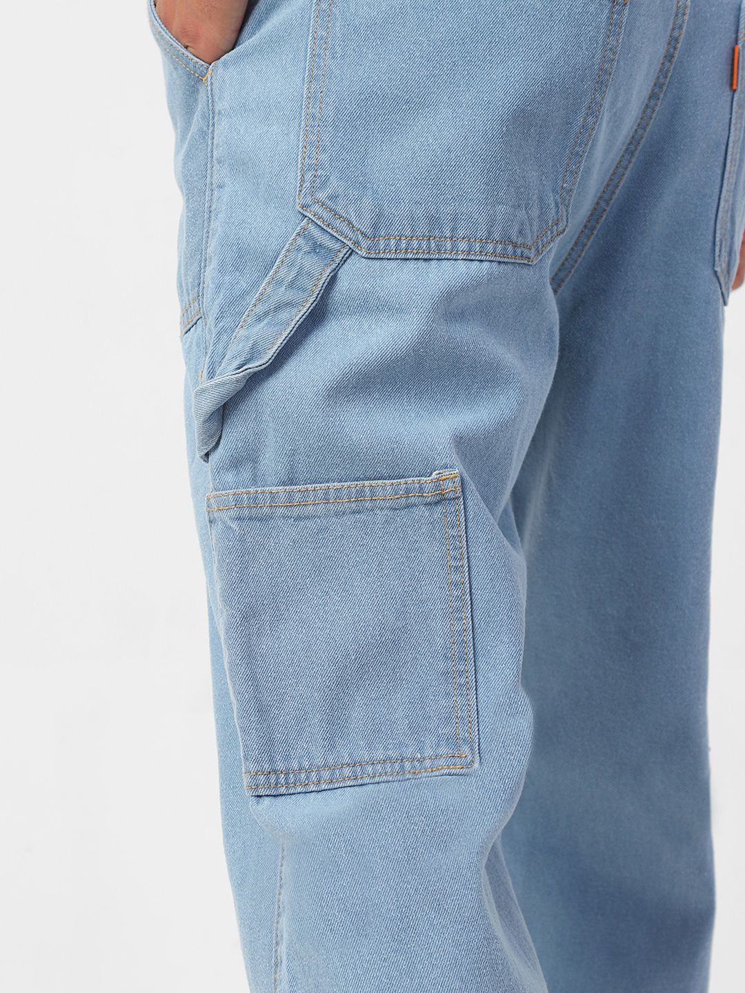 Urbano Fashion Men Loose Baggy Fit Carpenter Cargo Jeans