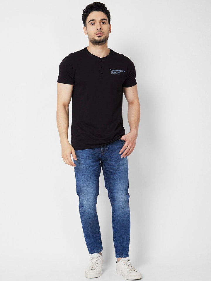 SPYKAR Men Blue Kano Skinny Fit Clean Look Heavy Fade Stretchable Jeans