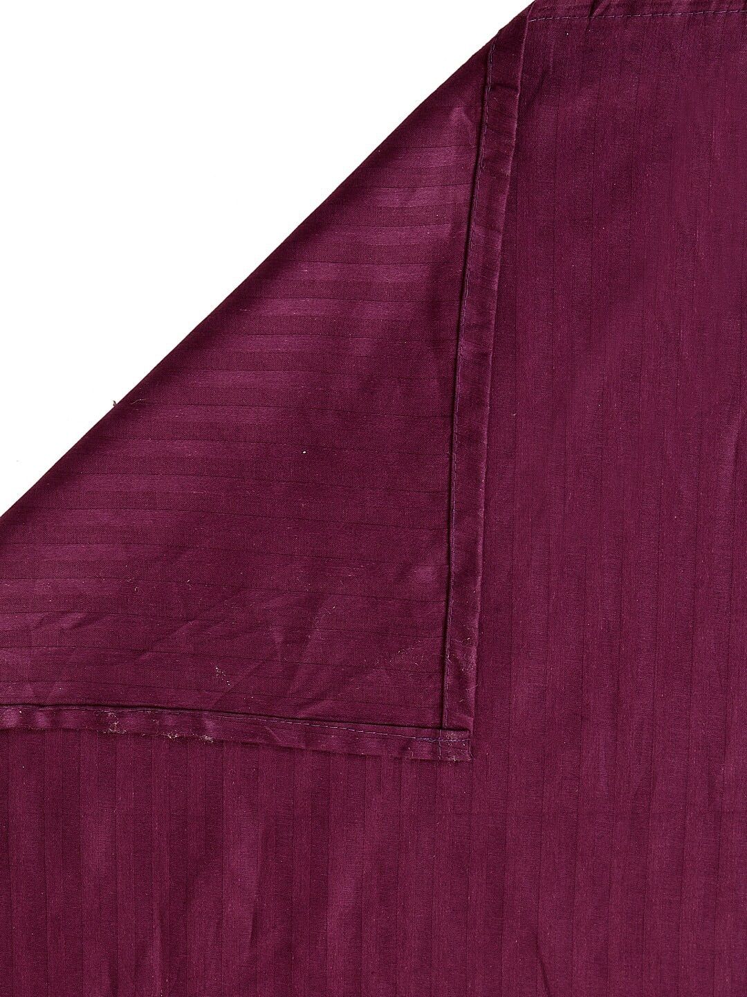 HOSTA HOMES Purple Striped 260 TC Cotton 1 Single Bedsheet with 1 Pillow Cover