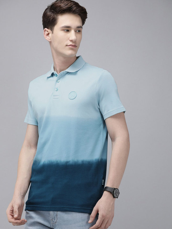 THE BEAR HOUSE Ardor Edition Men Pure Cotton Dyed Polo Collar Slim Fit T-shirt