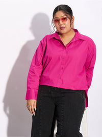 SASSAFRAS Curve Plus Size Pure Cotton Casual Shirt