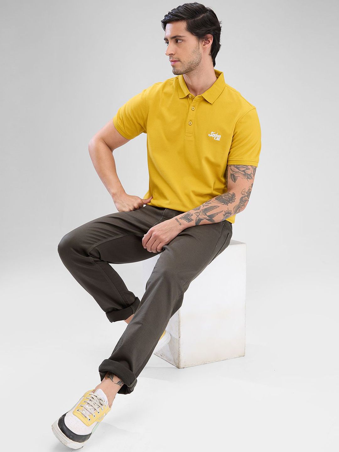 SPYKAR Men Mid Rise Clean Look Stretchable Jeans