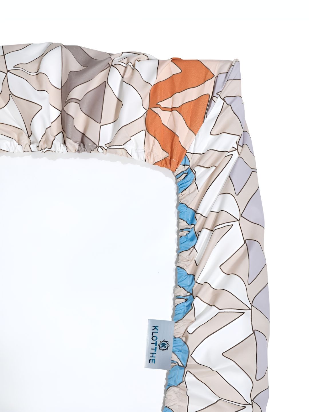 KLOTTHE Peach Chevron Cotton 300 TC Dilengkapi Cadar King Halus dengan 2 Sarung Bantal-98 x 89 inci